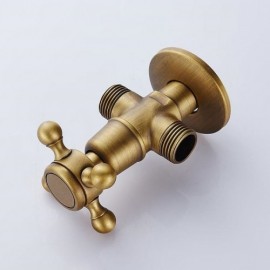 1 Piece Bronze Copper Three-Way Angle Valve