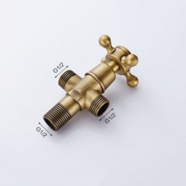 1 Piece Bronze Copper Three-Way Angle Valve