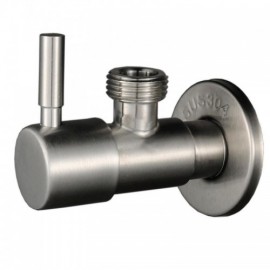 Two-Way Angle Valve In Brushed Stainless Steel 1 Valve
