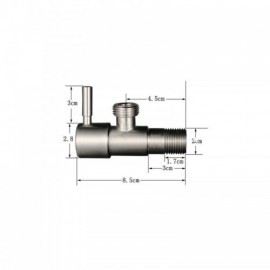 Two-Way Angle Valve In Brushed Stainless Steel 1 Valve
