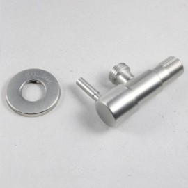 Two-Way Angle Valve In Brushed Stainless Steel 1 Valve