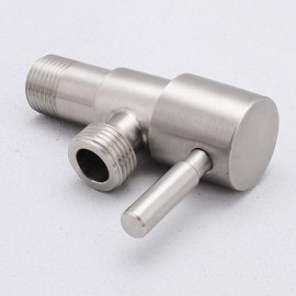 Two-Way Angle Valve In Brushed Stainless Steel 1 Valve