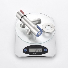 Three-Way Angle Valve In Brushed Stainless Steel 1 Valve