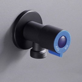 Black Stainless Steel Angle Valve One Pair