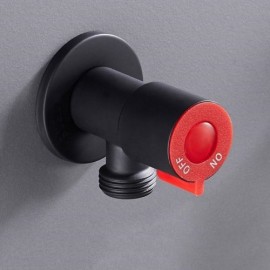 Black Stainless Steel Angle Valve One Pair