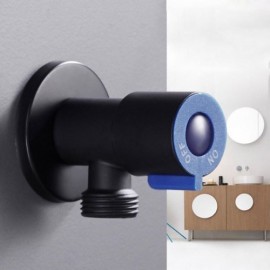 Black Stainless Steel Angle Valve One Pair