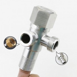 Brushed Stainless Steel Right Angle Three Way Angle Valve