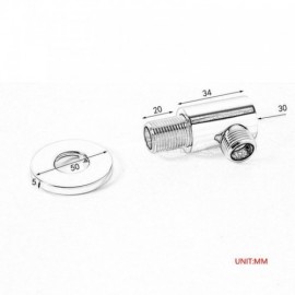 Chrome-Plated Copper Handshower Adapter Elbow