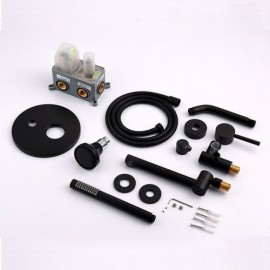 Recessed Copper Shower Faucet With 360° Rotating Shower Head