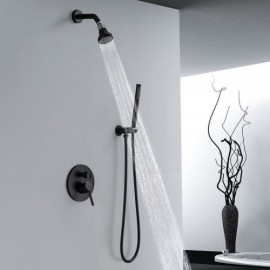 Recessed Copper Shower Faucet Chrome/Black/Gold Model