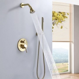 Recessed Copper Shower Faucet Chrome/Black/Gold Model