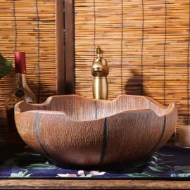 Countertop Ceramic Washbasin Without Faucet For Bathroom