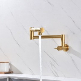 Stainless Steel Wall Mounted Foldable Kitchen Single Cold Water Faucet