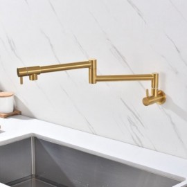 Stainless Steel Wall Mounted Foldable Kitchen Single Cold Water Faucet