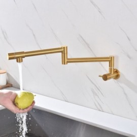 Stainless Steel Wall Mounted Foldable Kitchen Single Cold Water Faucet