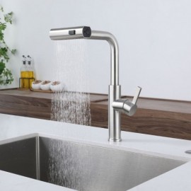 Pull-Out Kitchen Mixer In Brushed Nickel Stainless Steel