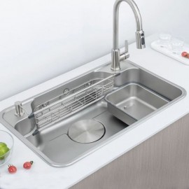 Brushed Stainless Steel Kitchen Sink Without/With Faucet