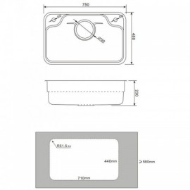 Brushed Stainless Steel Kitchen Sink Without/With Faucet