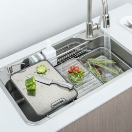Brushed Stainless Steel Kitchen Sink Faucet Optional