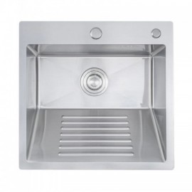 Brushed Stainless Steel Kitchen Sink With Soap Dispenser