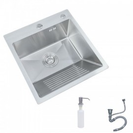 Brushed Stainless Steel Kitchen Sink With Soap Dispenser