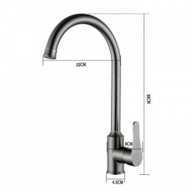 Stainless Steel Hot And Cold Kitchen Faucet Height 38Cm
