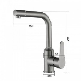 Stainless Steel Kitchen Faucet With Swivel Spout Height
