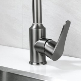 Stainless Steel Kitchen Faucet With Swivel Spout Height