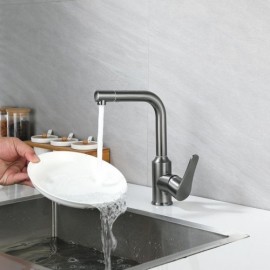 Stainless Steel Kitchen Faucet With Swivel Spout Height