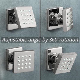 Recessed Thermostatic Led Shower Faucet In Copper Stainless Steel