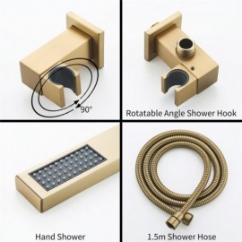 Brushed Chrome/Gold Shower Faucet In Copper Stainless Steel Constant Current Style