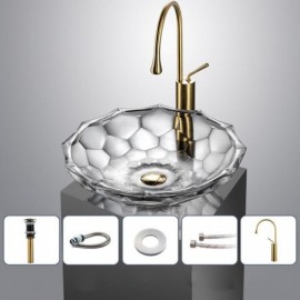 Round Glass Basin Diameter 46Cm For Bathroom
