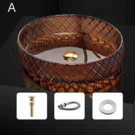 Single Glass Sink With 2 Models For Hotel Bedroom Balcony