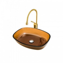 Countertop Washbasin In Tempered Glass 3 Colors Available