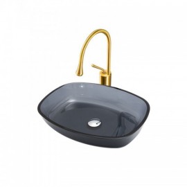 Countertop Washbasin In Tempered Glass 3 Colors Available