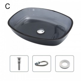 Countertop Washbasin In Tempered Glass 3 Colors Available