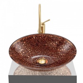 Single Countertop Glass Sink For Balcony Toilets