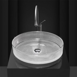 Hotel Bathroom Glass Countertop Sink 3 Colors
