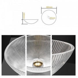 Hotel Bathroom Glass Countertop Sink Without/With Faucet