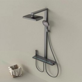 Abs Copper Thermostatic Shower Faucet 4 Functions With Led Display