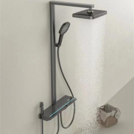 Abs Copper Thermostatic Shower Faucet 4 Functions With Led Display