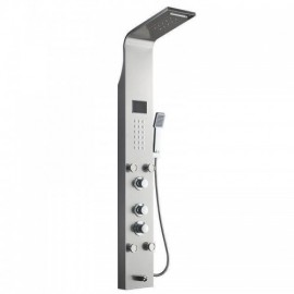 5-Function Thermostatic Wall-Mounted Shower Faucet In Stainless Steel