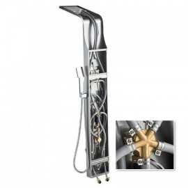 5-Function Thermostatic Wall-Mounted Shower Faucet In Stainless Steel