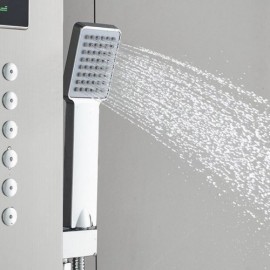 5-Function Thermostatic Wall-Mounted Shower Faucet In Stainless Steel