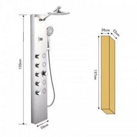4-Function Abs Stainless Steel Wall-Mounted Shower Faucet