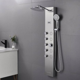 4-Function Abs Stainless Steel Wall-Mounted Shower Faucet