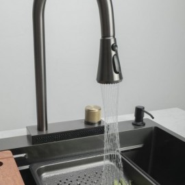 Black Stainless Steel Sink Nano-Coating Optional Faucet For Kitchen