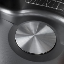 Black Stainless Steel Kitchen Sink With 2 Draining Baskets 1 Soap Dispenser 1 Cutting Board