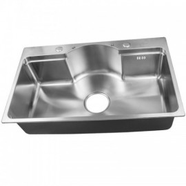 Silver Stainless Steel Sink With 2 Drainer Baskets 1 Soap Dispenser