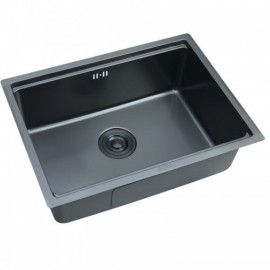 Black Stainless Steel Kitchen Sink With Drainage Drainer Basket